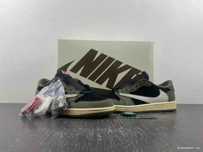 Bmlin shoes DM7866-002 X SP OG JORDAN OLIVE' TRAVIS SCOTT AIR 1 'BLACK LOW 0514